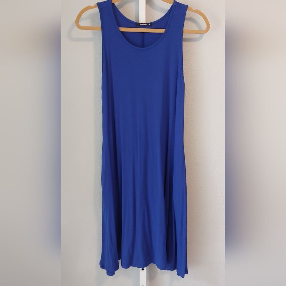 Annabelle Sleeveless Royal Blue Sleeveless Tank Dress Sz S